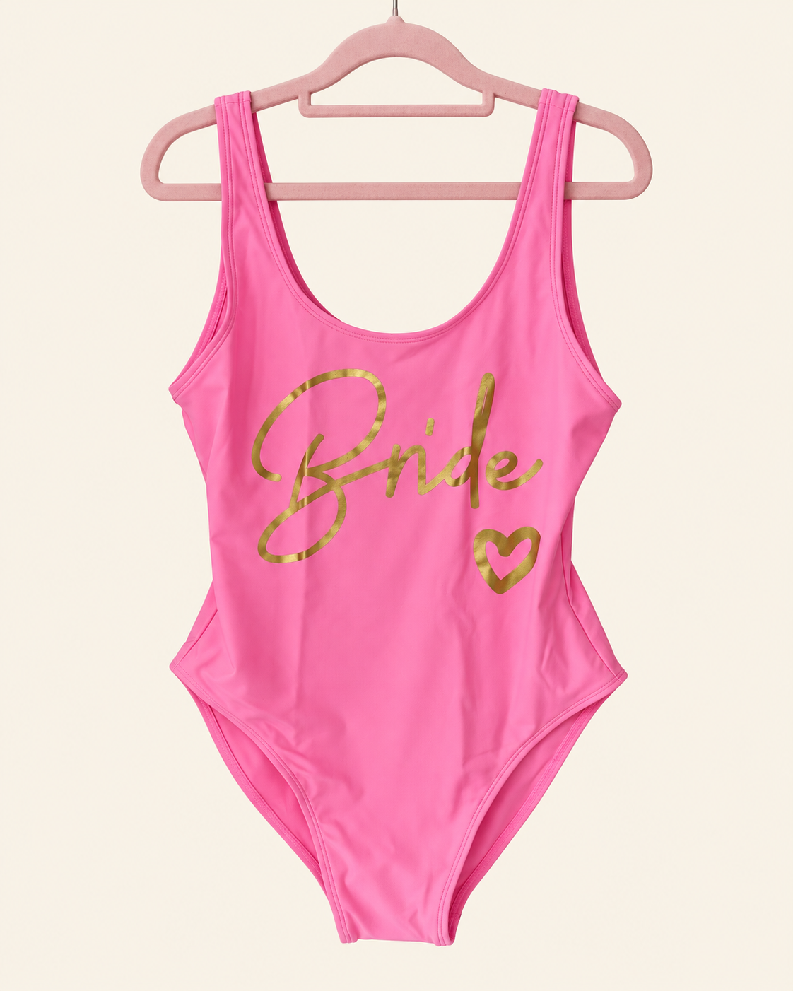 Traje de Baño Bride Rosa | Letras Doradas o Blancas | Tallas S, M y L
