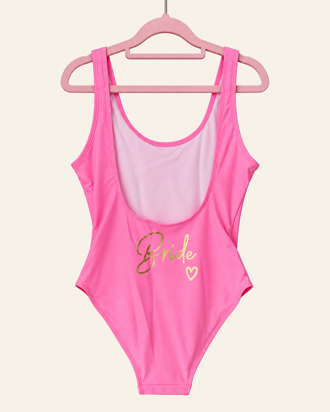 Traje de Baño Bride Rosa | Letras Doradas o Blancas | Tallas S, M y L