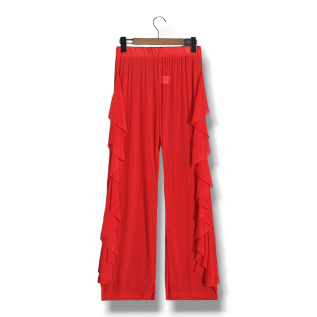 Pantalón Traslucido Rojo