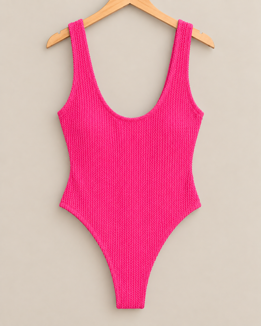 Traje de Baño Fucsia Texturizado | Tallas S y L
