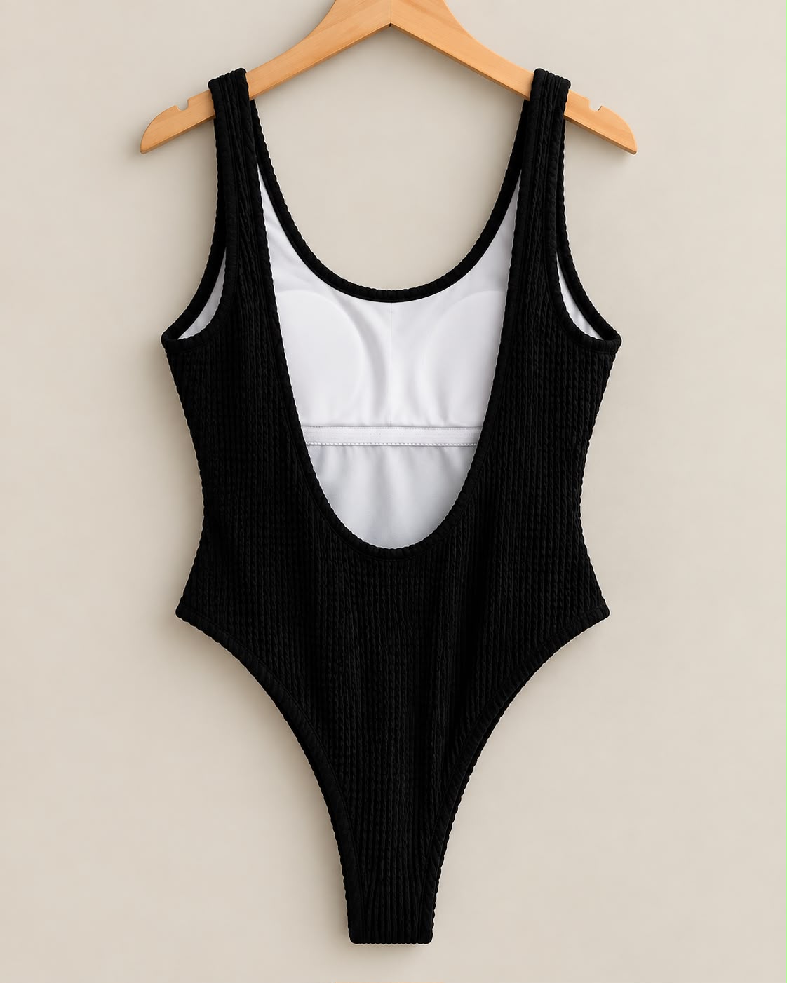 Traje de Baño Negro Texturizado | Tallas S y L