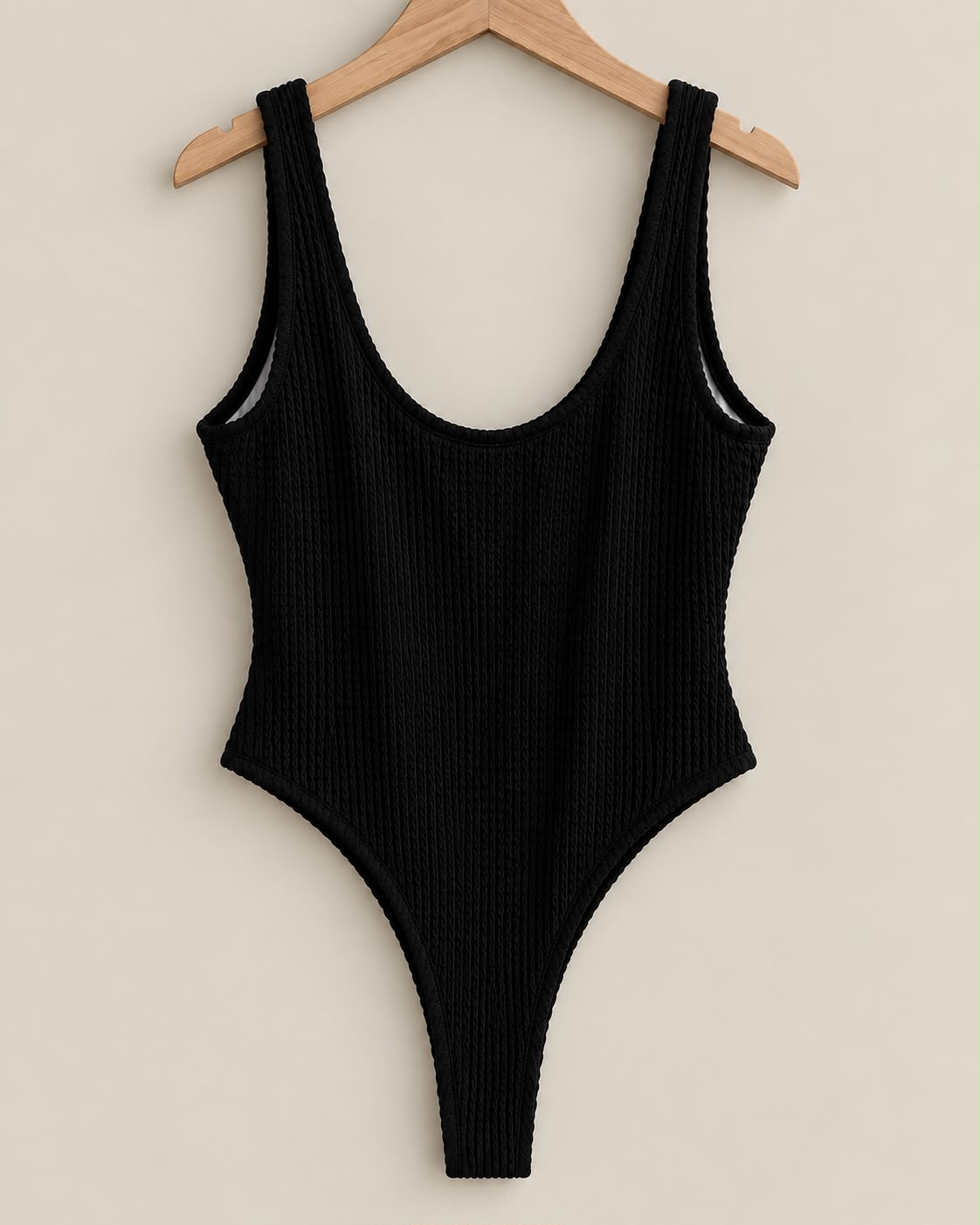 Traje de Baño Negro Texturizado | Tallas S y L